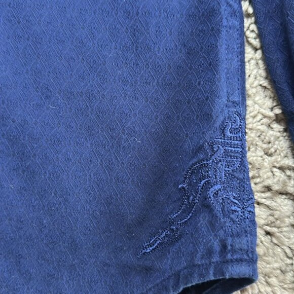 Robert Graham Men’s Textured Fabric Flip Cuffs Long Sleeve Button Down Shirt XL - Picture 6 of 13